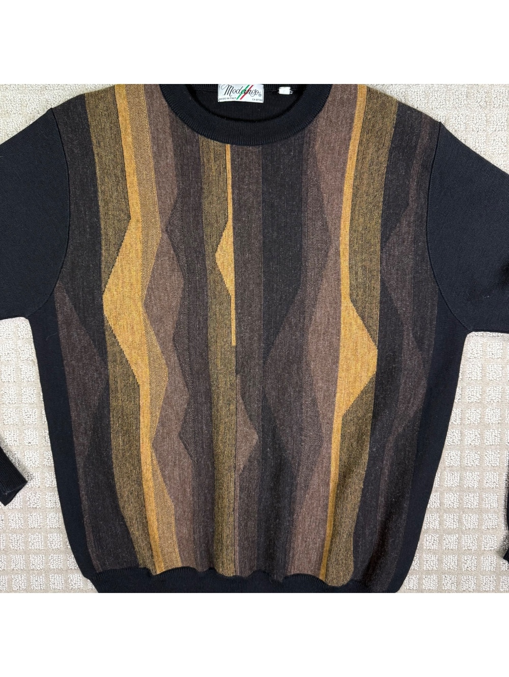 Modango Made In Italy Pattern Knit Sweater L - Picture 7 of 7